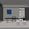 Modern study 3d model