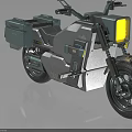 Futuristic Teal And Gray Motorcycle With Modern Design Geometric Lines And Storage Compartments
