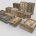 Explosive Box Wooden Box Cargo Box Cargo Box Cargo Box Cargo Container Terminal Box Low Face Number Low Mold Simple Mold Game Movie Level Realism 3d model