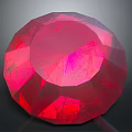 Red Faceted Gemstone Decorative Item With Shiny Surface For Home Decoration
