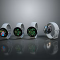 Smartwatches as Daily Living Essentials with White Straps Various Digital Interfaces and Green Screens