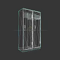 Gray Metal Double Door File Cabinet With Ventilation Grilles For Storage
