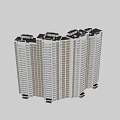 Modern High Rise Residential Building With Regularly Arranged Windows And Balconies
