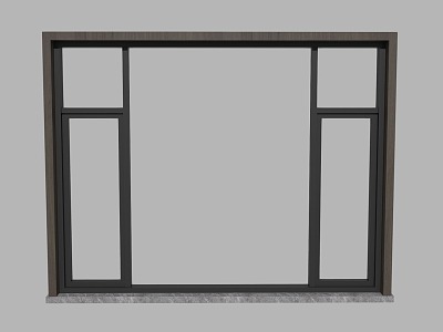 casement window SU model 3d model