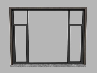 casement window SU model 3d model