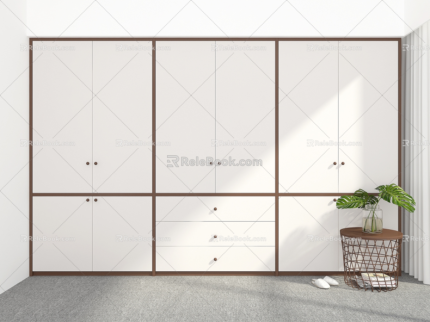 Modern Wardrobe Wardrobe Custom Coat Cabinet Wardrobe 3d model