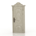 European-style interior door solid wood door 3d model