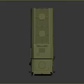 Military Green Armored Tank With Blue Windows Heavy Armor And Reinforced Wheels