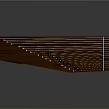 Traditional Chinese Guzheng Musical Instrument with Wooden Body and Shiny Metal Strings