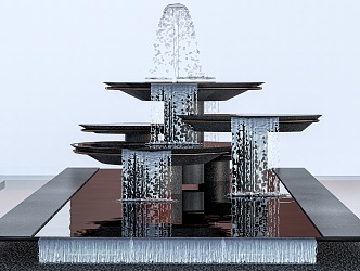 Modern fountain water column water flower water landscape water pool fountain sketch 3d model