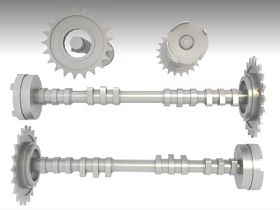 High Quality Automotive Camshafts And Precision Gears For Vehicle Engines 3d model
