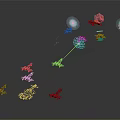 Futuristic Space Battle Scene With Multiple Spaceships Firing Laser Beams And Explosions