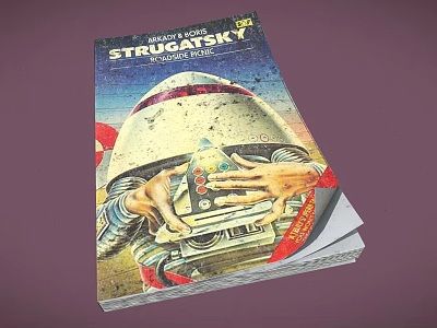 Strugatsky Brothers Roadside Picnic Science Fiction Book Cover With Helmet And Hands Operating Device 3d model