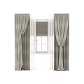 Elegant Gray Curtains With White Sheer And Tied Design For Home Window