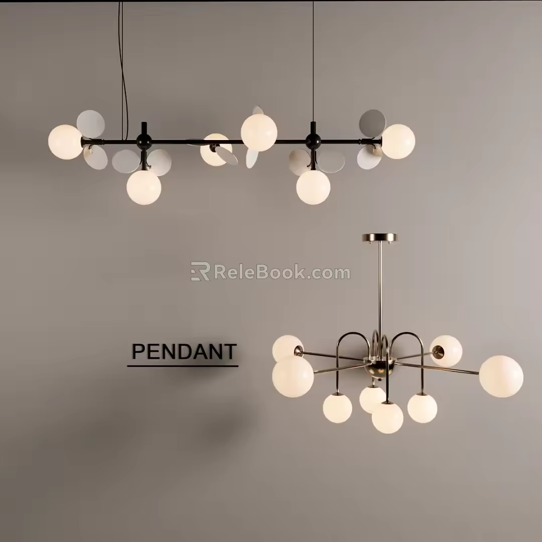 Spherical chandelier 3d model