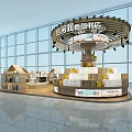 Shopping Mall Store With House Shaped Wooden Shelves And Book Displays Near Large Windows