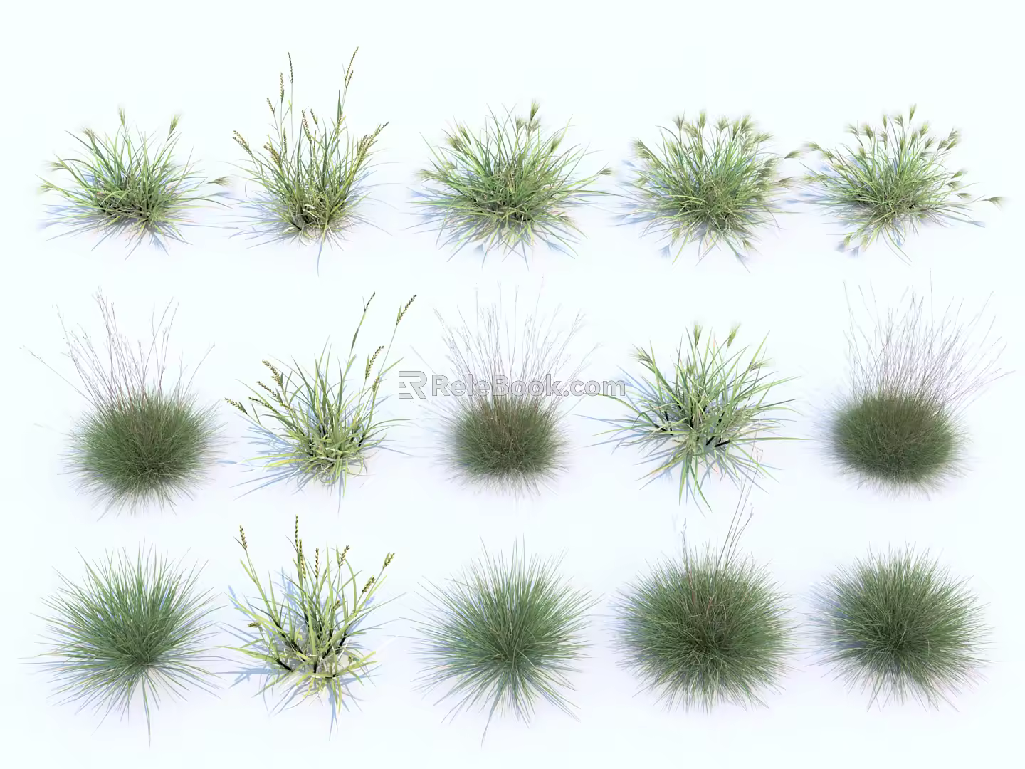 Modern grass combination 3d model