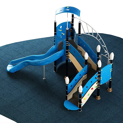 Modern slide children's amusement park slide 3d model