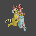 Colorful Fantasy Game And Movie Characters With Animal Features And Vibrant Designs