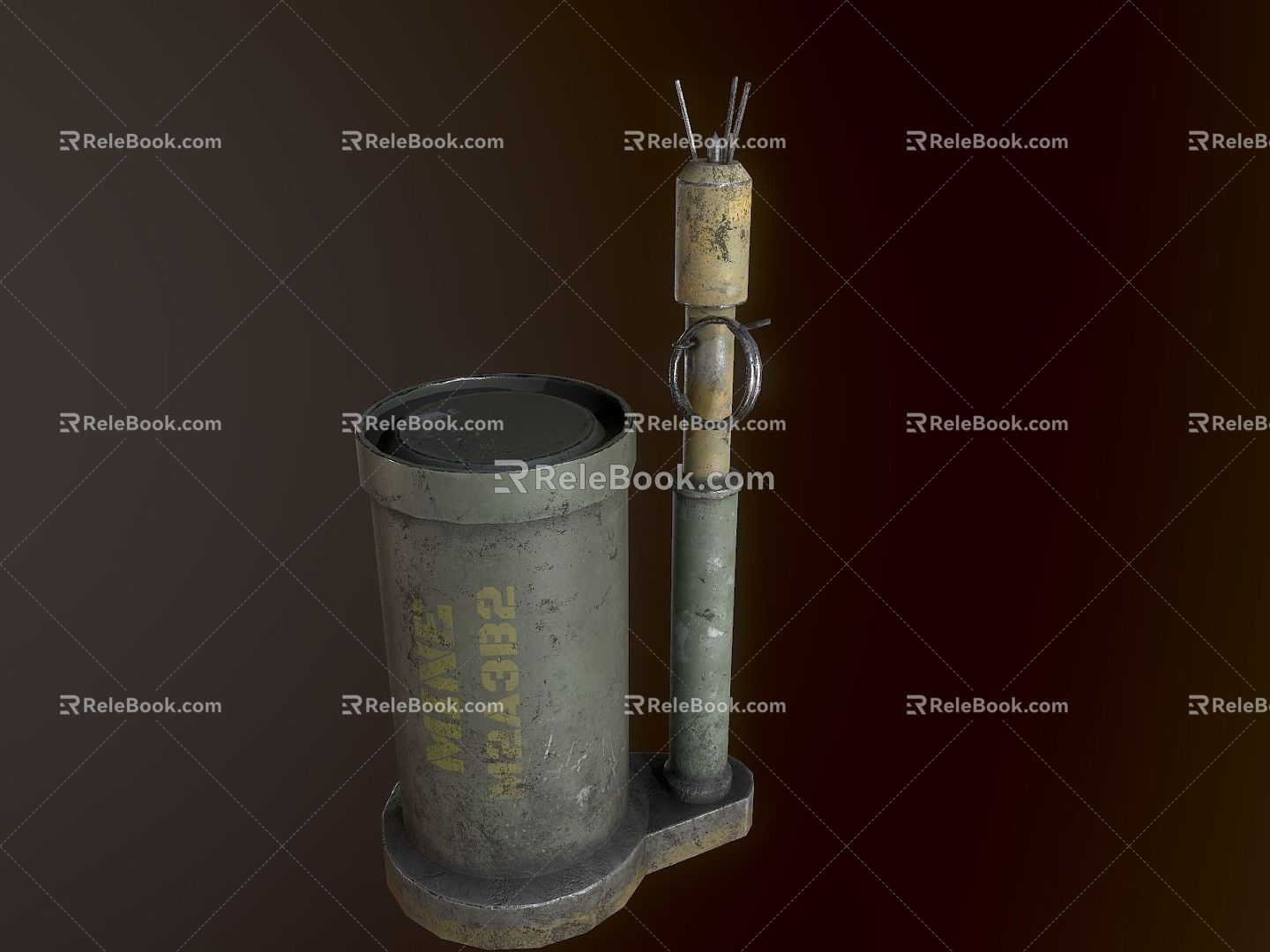 American World War II Grenade Realistic American Weapons Grenade Bomb World War II Equipment and Equipment 3d model