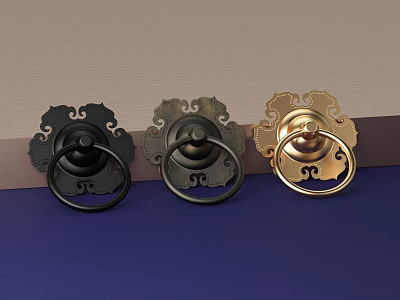 New Chinese handle handle hardware accessories 3d model New Chinese handle handle hardware accessories 3d model