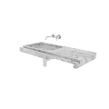 Modern Marble Bathroom Vanity Interior Design With Sleek Countertop And Single Basin