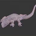 Realistic Gray Lizard 3D Model With Detailed Scales And Long Tail 3d model
