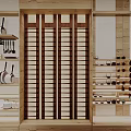 Warm Natural Wooden Mall Gift Shop Displaying Fine Ceramics And Traditional Handmade Woven Crafts