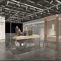 Modern Clothing Store Interior Design With Clothing Racks Mannequins And Green Plants