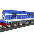 Locomotive Dongfeng 5 Freight Locomotive 3d model