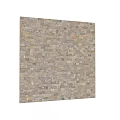 Natural Stone Wall Component With Interlocking Tiles And Brown Beige Hues 3d model