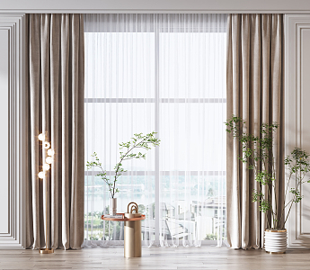 Modern Curtains 3d model