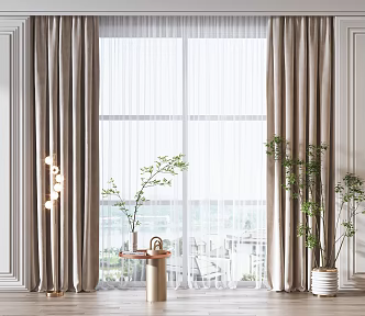 Modern Curtains 3d model