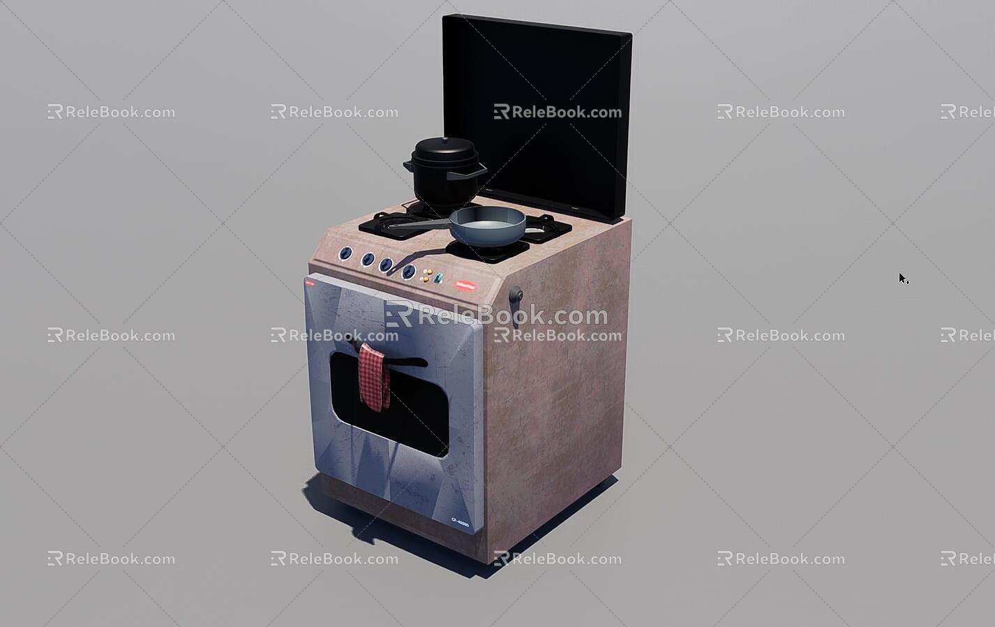 Gas stove 3d model