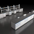 Functional Laboratory Tables with Workbenches Drawers Shelves and Faucet Equipment