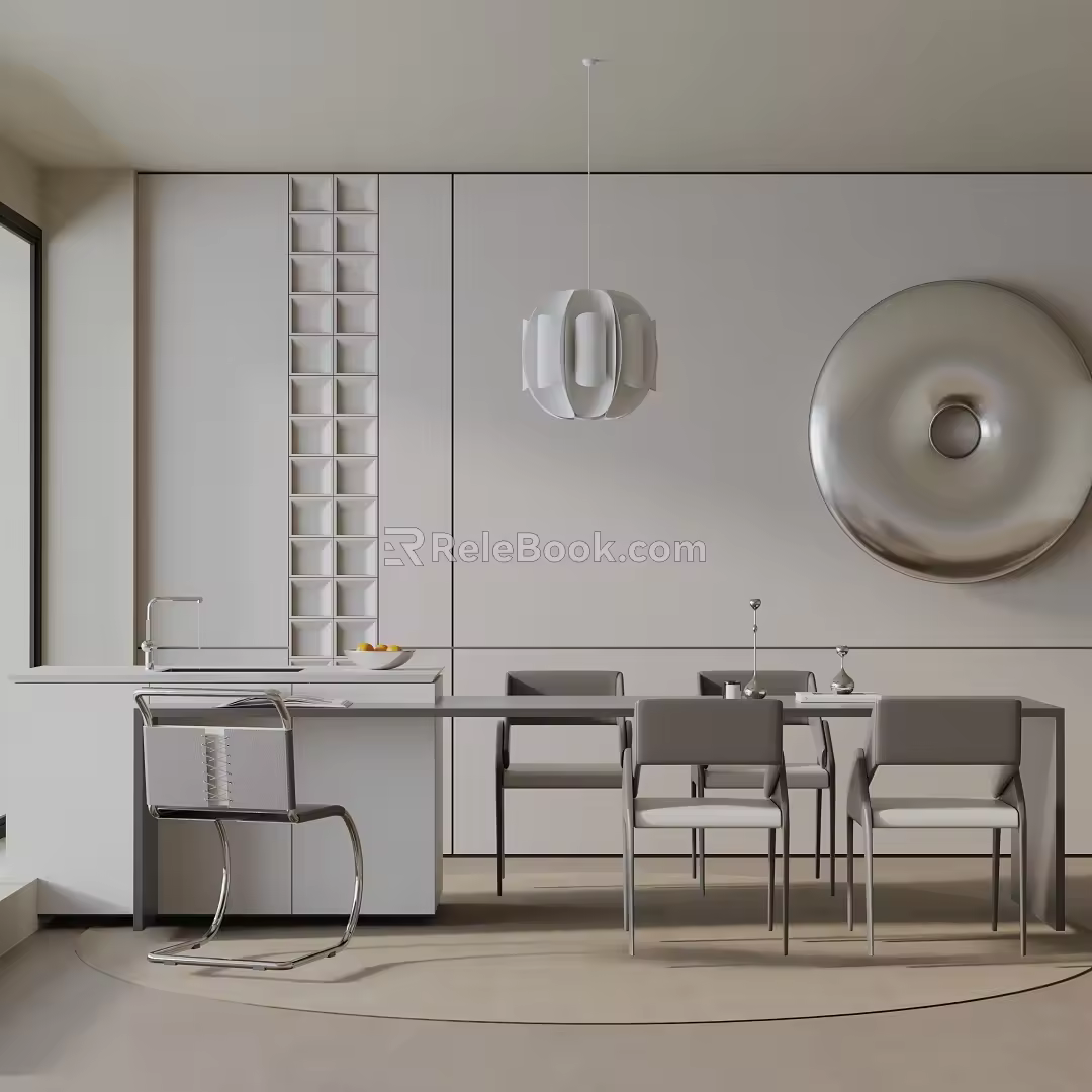 Modern dining table 3d model