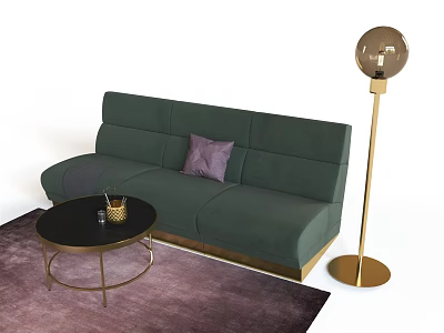 Light Luxury Sofa Coffee Table Combination Sofa 3d model
