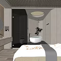 Modern Beauty and Hair Salon Interior With Treatment Bed Bathtub And Mirror