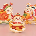 Year of the Snake Meichen Snake Baby 2025 Heap Head Door to Welcome New Year and Spring Festival 3d model