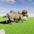 cattle carving three-dimensional 3d model