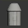 White Spacecraft Module With Solar Panels And Reflective Ground Surface 3d model