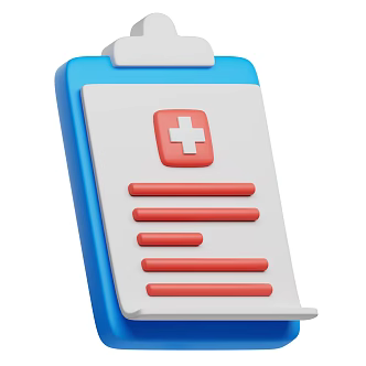 Modern cartoon prescription book Icon 3d model