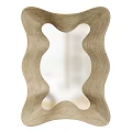 Stylish Wavy Wooden Frame Decorative Mirror For Modern Home Interior Wall Decor Accent