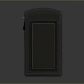 Metal Trash Can With Silver And Black Finish And Lid Design