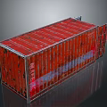 Old Red Rusty Metal Shipping Container As Industrial Transport Equipment