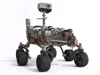 Detailed Mars Rover Model Featuring Scientific Instruments Large Wheels And Mechanical Structure 3d model