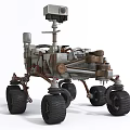 Detailed Mars Rover Model Featuring Scientific Instruments Large Wheels And Mechanical Structure