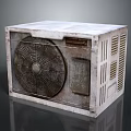 Rusty Vintage Computer Case With Metal Shell Cooling Fan And Ventilation Holes