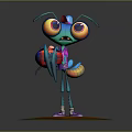 3D Animated Ant Figurine With Colorful Base For Commercial Display Equipment