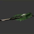 3D Terrain Model Featuring Green Vegetation White Path And Varied Landforms